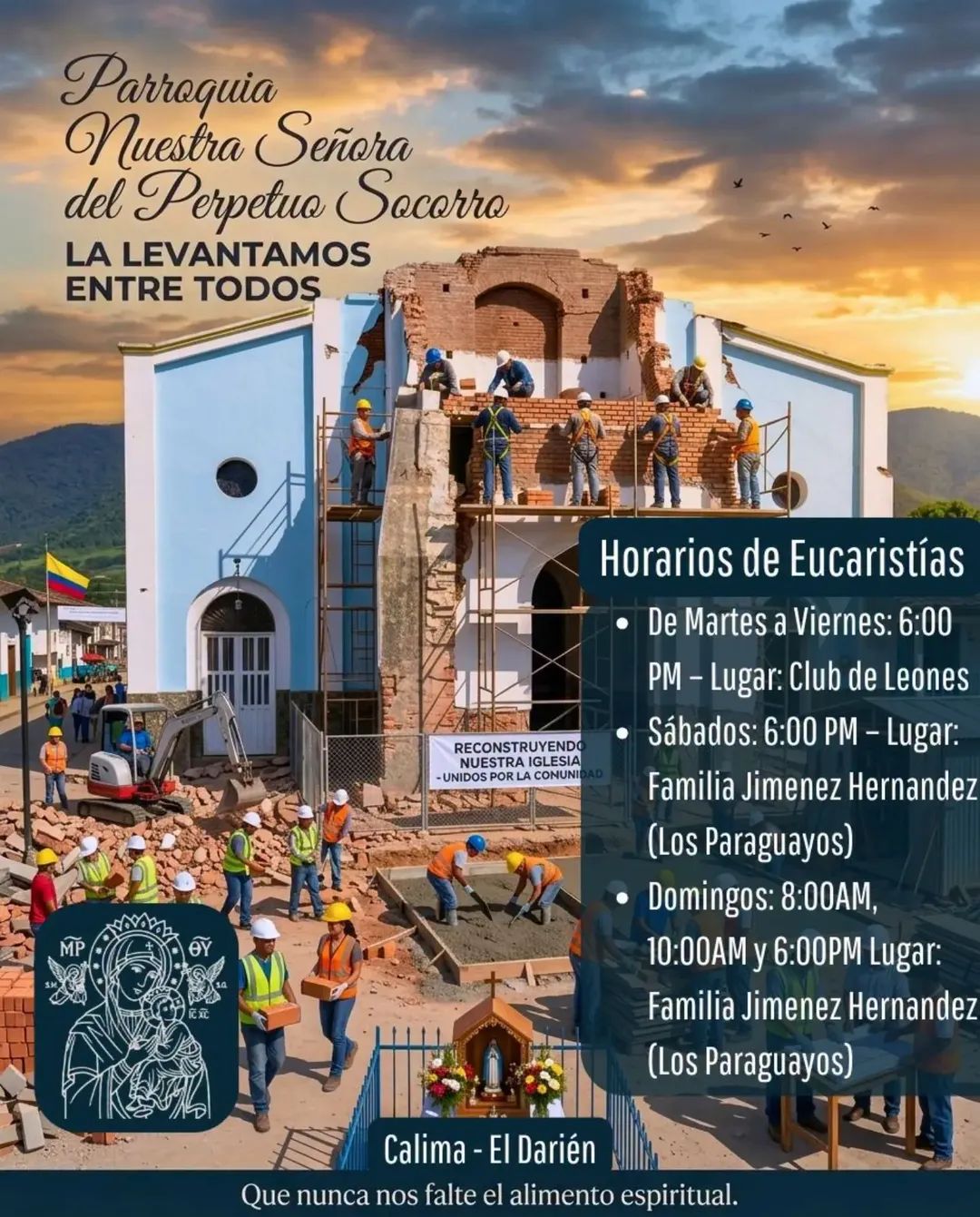 Comunidad de la Parroquia  Nuestra Señora del Perpetuo Socorro en Calima